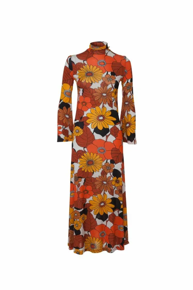 Women Dresses DODO BAR OR Lena Dress F4 Orange Brown