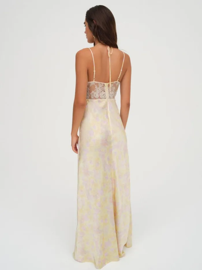 Women Dresses For Love and Lemons Amora Floral Maxi Dress Yellow Women Dresses For Love and Lemons Amora Floral Maxi Dress Yellow