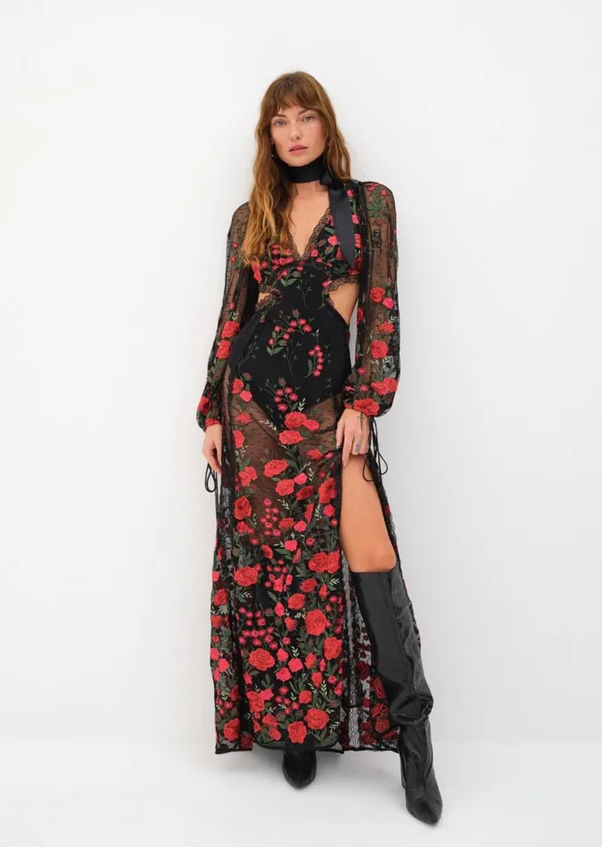 Women Dresses For Love and Lemons Araceli Maxi Dress Black