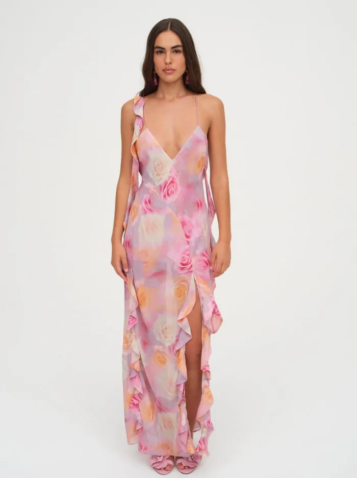 Women Dresses For Love and Lemons Beate Maxi Dress Pink