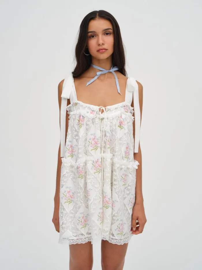 Women Dresses For Love and Lemons Dakota Mini Dress White Women Dresses For Love and Lemons Dakota Mini Dress White