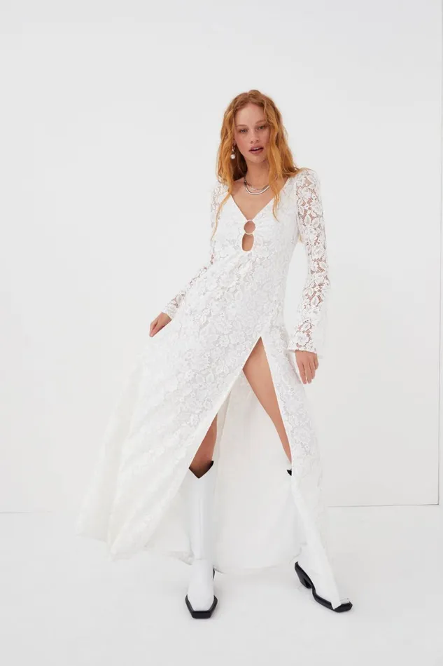 Women Dresses For Love and Lemons Frances Maxi Dress White