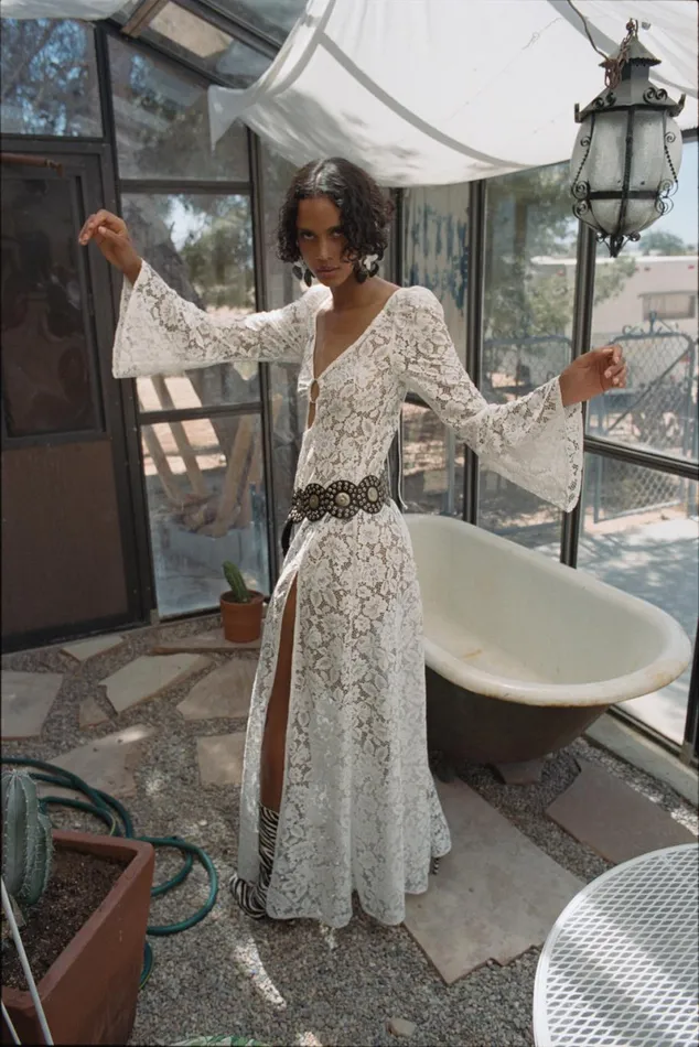 Women Dresses For Love and Lemons Frances Maxi Dress White Women Dresses For Love and Lemons Frances Maxi Dress White