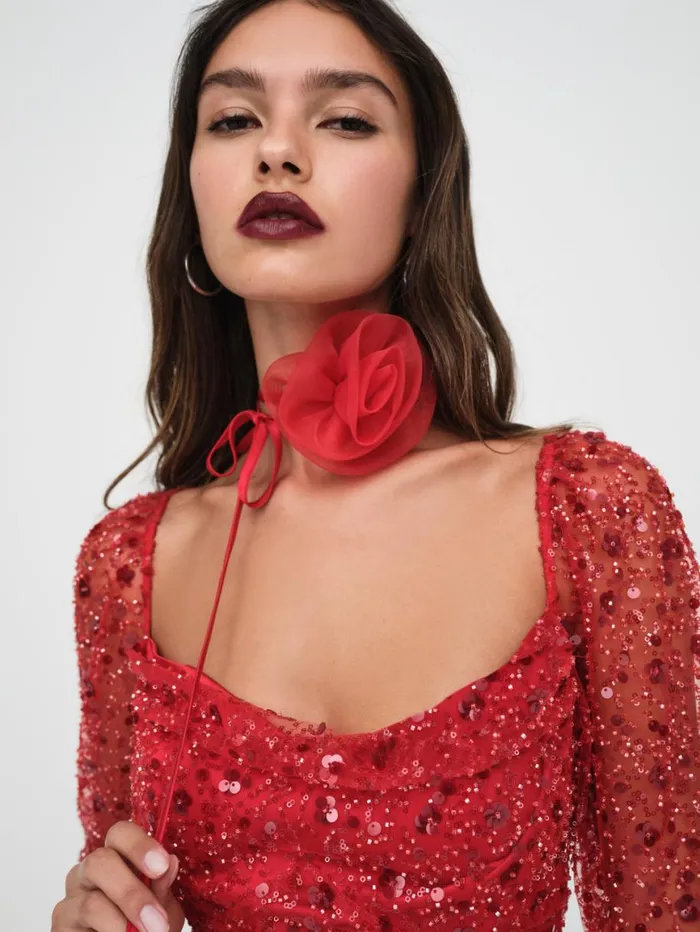 Women Dresses For Love and Lemons Gwendolyn Mini Dress Red Women Dresses For Love and Lemons Gwendolyn Mini Dress Red