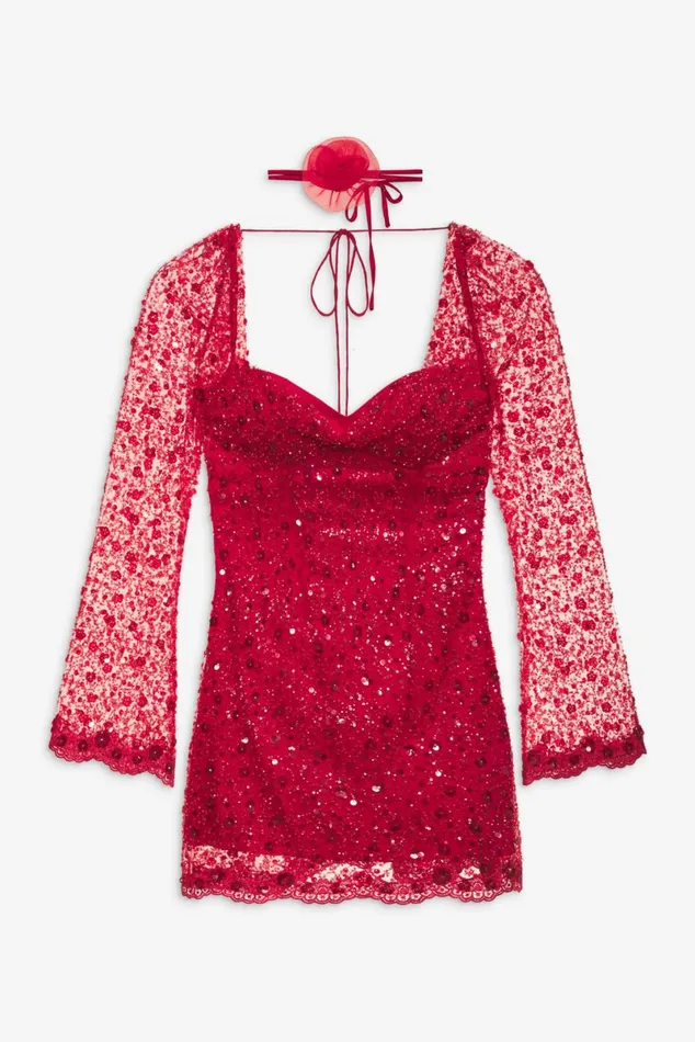 Women Dresses For Love and Lemons Gwendolyn Mini Dress Red Women Dresses For Love and Lemons Gwendolyn Mini Dress Red