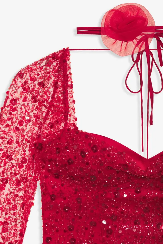 Women Dresses For Love and Lemons Gwendolyn Mini Dress Red Women Dresses For Love and Lemons Gwendolyn Mini Dress Red