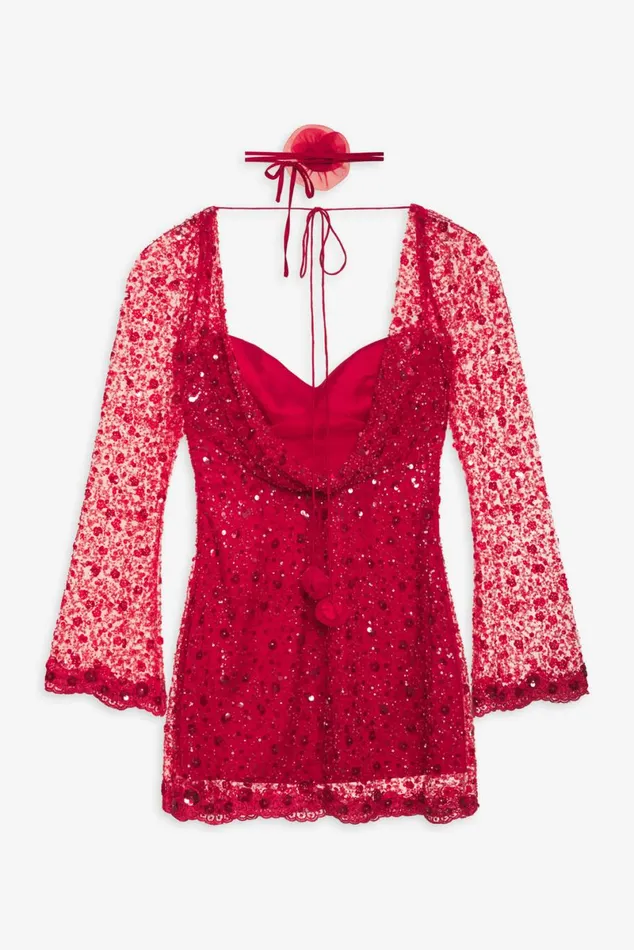Women Dresses For Love and Lemons Gwendolyn Mini Dress Red Women Dresses For Love and Lemons Gwendolyn Mini Dress Red