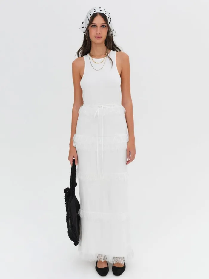 Women Dresses For Love and Lemons Joan Maxi Dress White