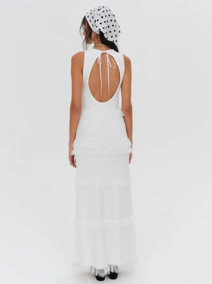Women Dresses For Love and Lemons Joan Maxi Dress White Women Dresses For Love and Lemons Joan Maxi Dress White