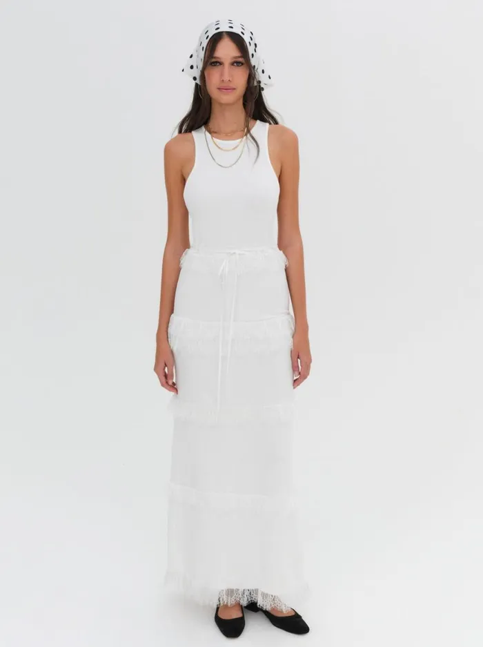Women Dresses For Love and Lemons Joan Maxi Dress White Women Dresses For Love and Lemons Joan Maxi Dress White