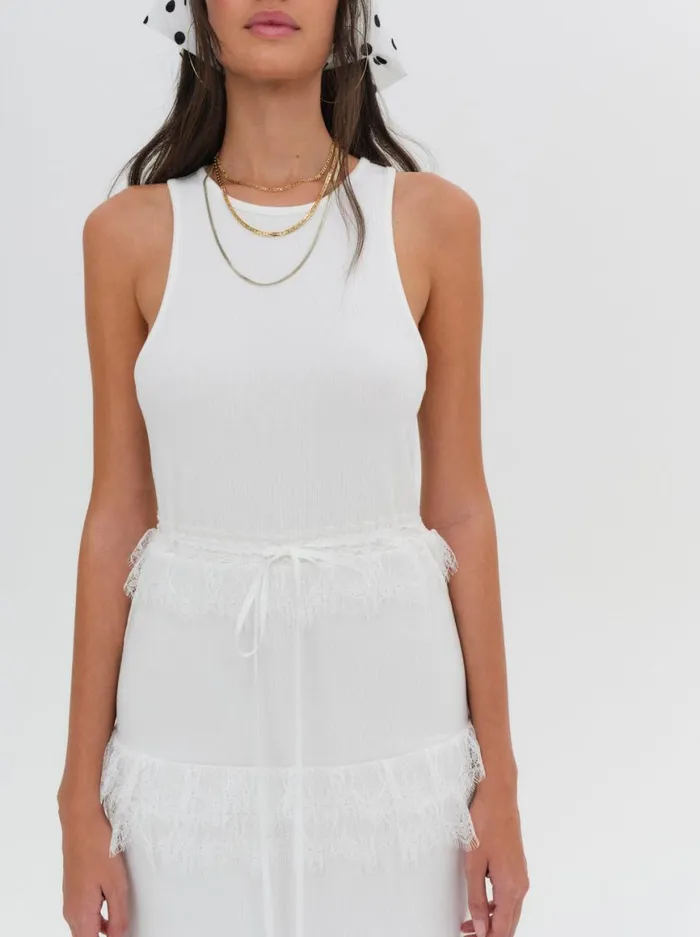 Women Dresses For Love and Lemons Joan Maxi Dress White Women Dresses For Love and Lemons Joan Maxi Dress White