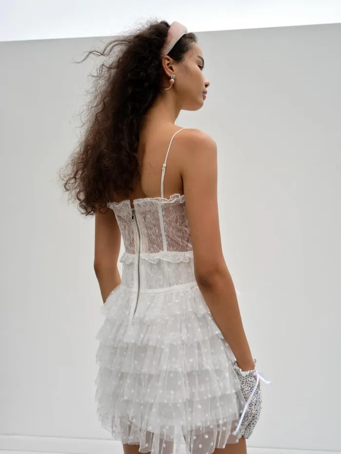Women Dresses For Love and Lemons Jules Mini Dress White Women Dresses For Love and Lemons Jules Mini Dress White
