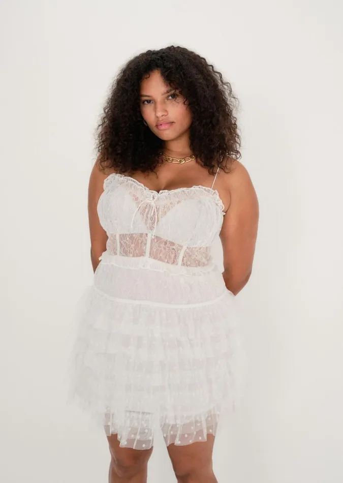Women Dresses For Love and Lemons Jules Mini Dress White Women Dresses For Love and Lemons Jules Mini Dress White