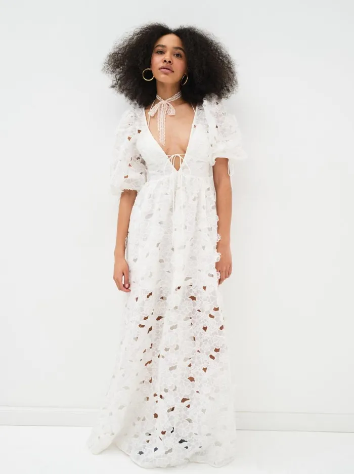 Women Dresses For Love and Lemons Leighton Maxi Dress White