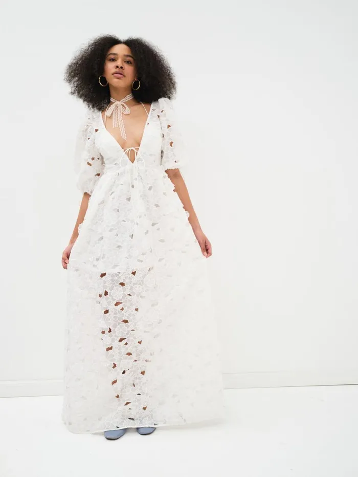 Women Dresses For Love and Lemons Leighton Maxi Dress White Women Dresses For Love and Lemons Leighton Maxi Dress White