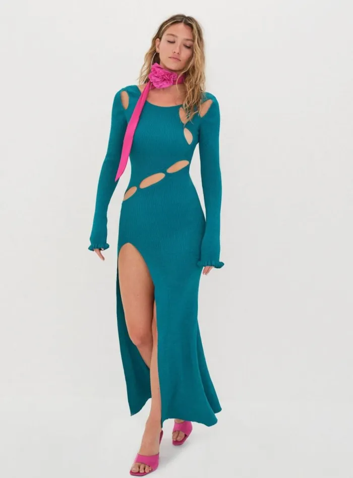 Women Dresses For Love and Lemons Lorelei Maxi Dress Blue