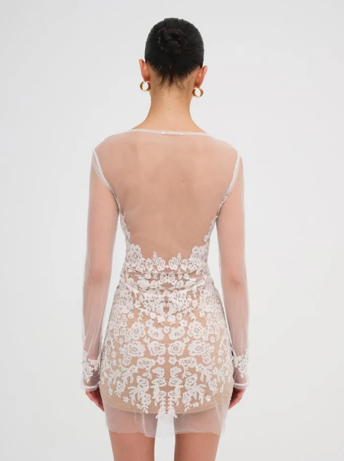 Women Dresses For Love and Lemons Luau Mini Dress White Women Dresses For Love and Lemons Luau Mini Dress White