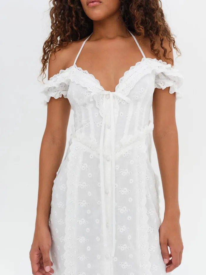 Women Dresses For Love and Lemons Marlowe Midi Dress White Women Dresses For Love and Lemons Marlowe Midi Dress White