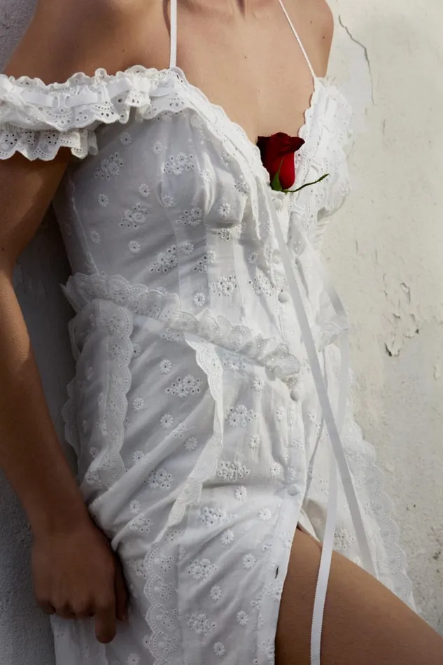 Women Dresses For Love and Lemons Marlowe Midi Dress White Women Dresses For Love and Lemons Marlowe Midi Dress White