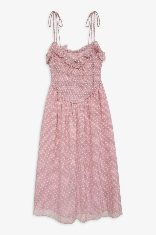 Women Dresses For Love and Lemons Maxine Midi Dress Pink Women Dresses For Love and Lemons Maxine Midi Dress Pink