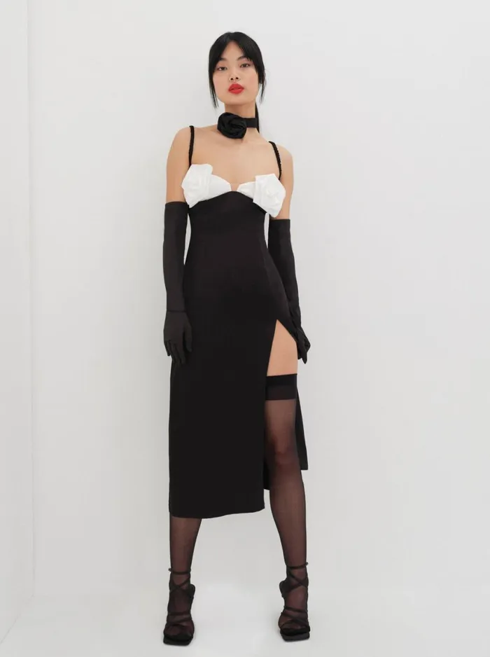 Women Dresses For Love and Lemons Rita Midi Dress Black Women Dresses For Love and Lemons Rita Midi Dress Black