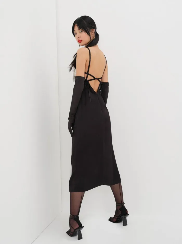 Women Dresses For Love and Lemons Rita Midi Dress Black Women Dresses For Love and Lemons Rita Midi Dress Black