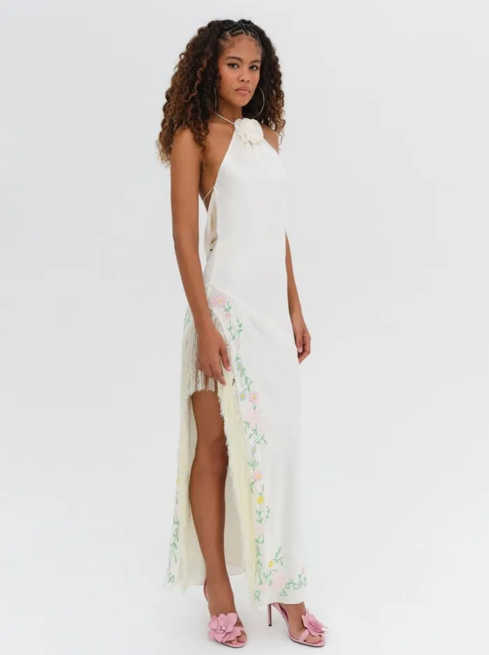 Women Dresses For Love and Lemons Tina Embroidered Maxi Dress Ivory
