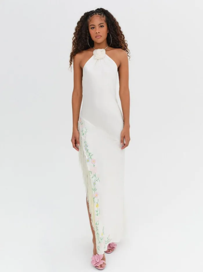 Women Dresses For Love and Lemons Tina Embroidered Maxi Dress Ivory Women Dresses For Love and Lemons Tina Embroidered Maxi Dress Ivory