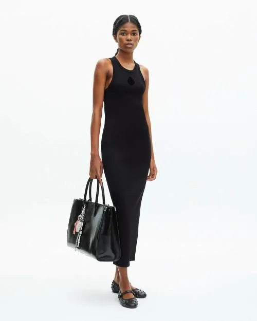 Women Dresses The Kooples Long Black Sleeveless Dress Black