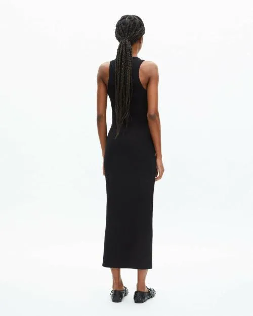 Women Dresses The Kooples Long Black Sleeveless Dress Black