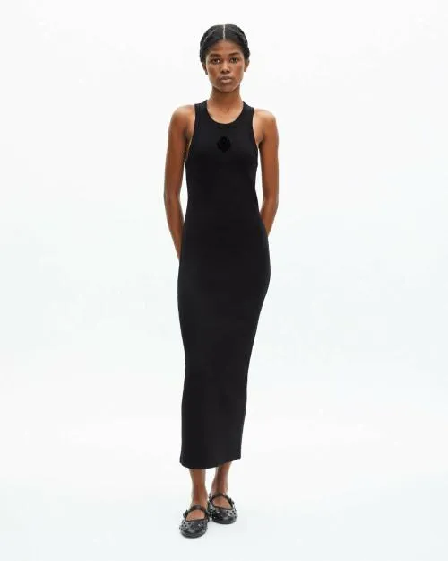 Women Dresses The Kooples Long Black Sleeveless Dress Black