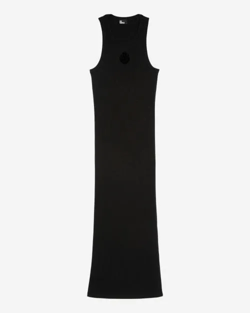 Women Dresses The Kooples Long Black Sleeveless Dress Black