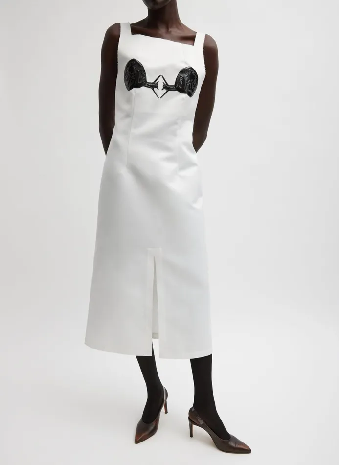 Women Dresses Tibi Gary Embossed Dress Whiteblack Multi