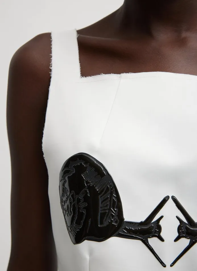 Women Dresses Tibi Gary Embossed Dress Whiteblack Multi