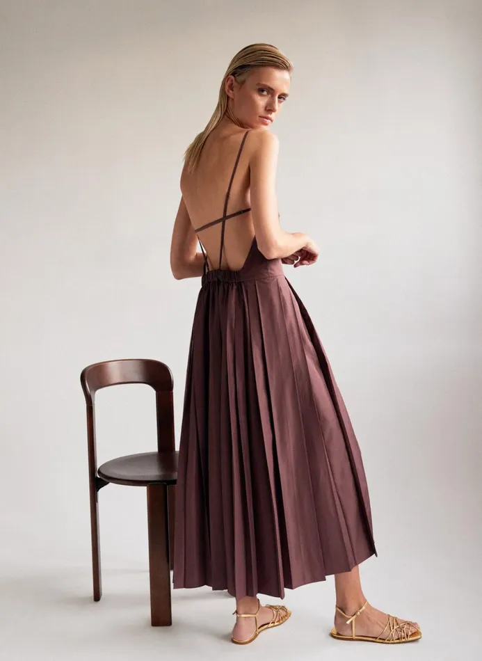 Women Dresses Tibi Italian Sporty Nylon Overall Dress Cinnamon