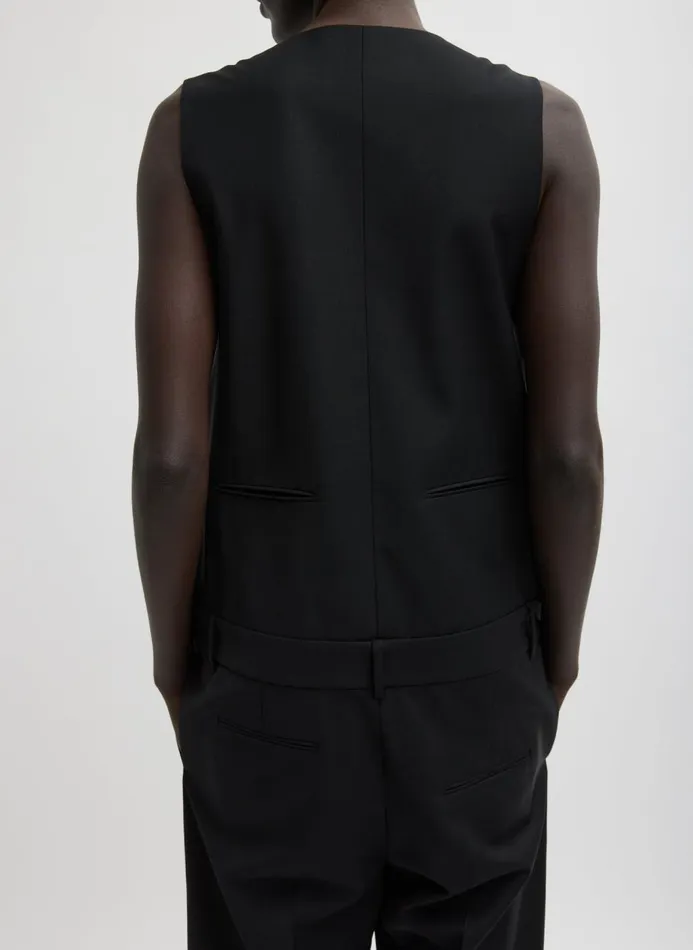 Women Dresses Tibi Recycled Tropical Wool Tuxedo Jumpsuit Black