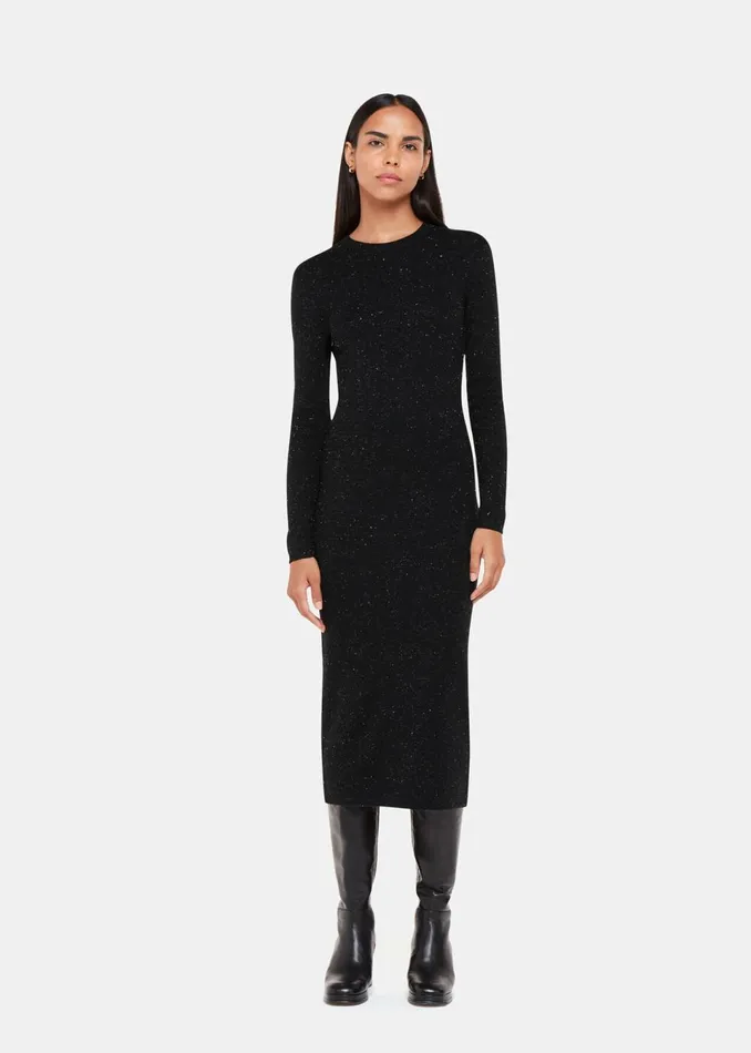 Women Dresses Whistles Black Annie Sparkle Knit Dress