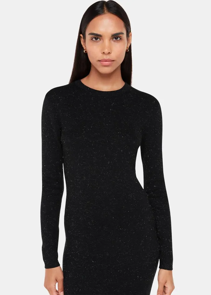 Women Dresses Whistles Black Annie Sparkle Knit Dress