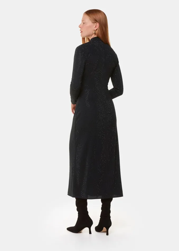 Women Dresses Whistles Black Hot Fix Jersey Midi Dress