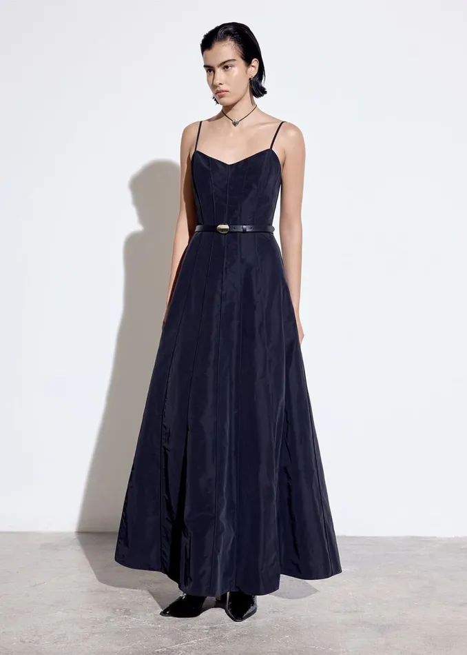 Women Dresses Whistles Black Laverne Taffeta Maxi Dress