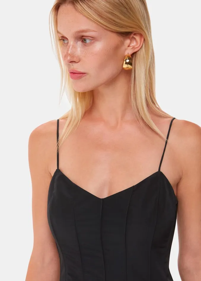 Women Dresses Whistles Black Laverne Taffeta Maxi Dress