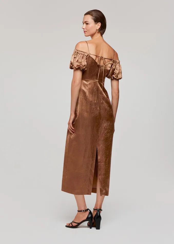 Women Dresses Whistles Bronze Faye Bardot Dress