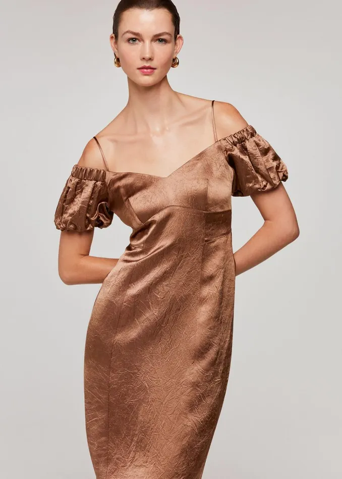 Women Dresses Whistles Bronze Faye Bardot Dress