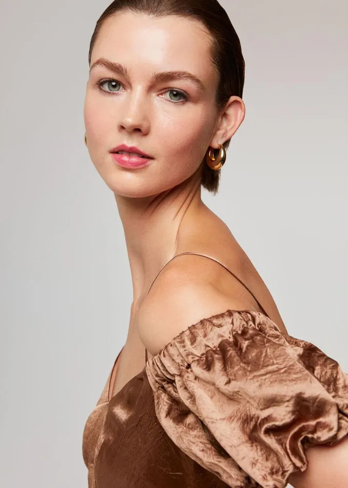 Women Dresses Whistles Bronze Faye Bardot Dress