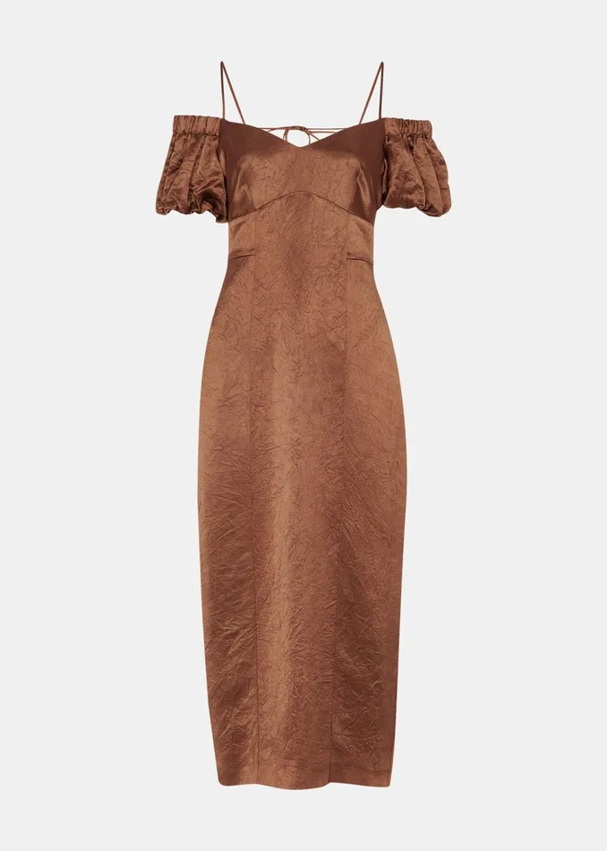 Women Dresses Whistles Bronze Faye Bardot Dress