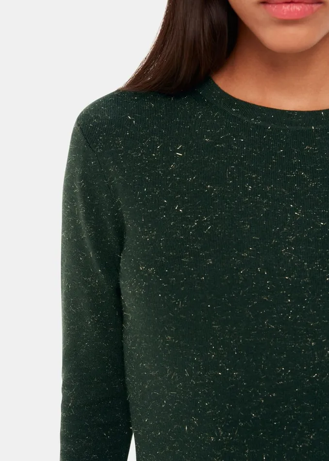Women Dresses Whistles Dark Green Annie Sparkle Knit Dress