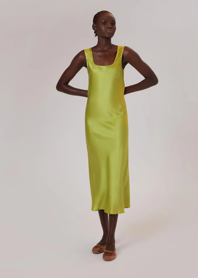 Women Dresses Whistles Green Hai Slip Dress