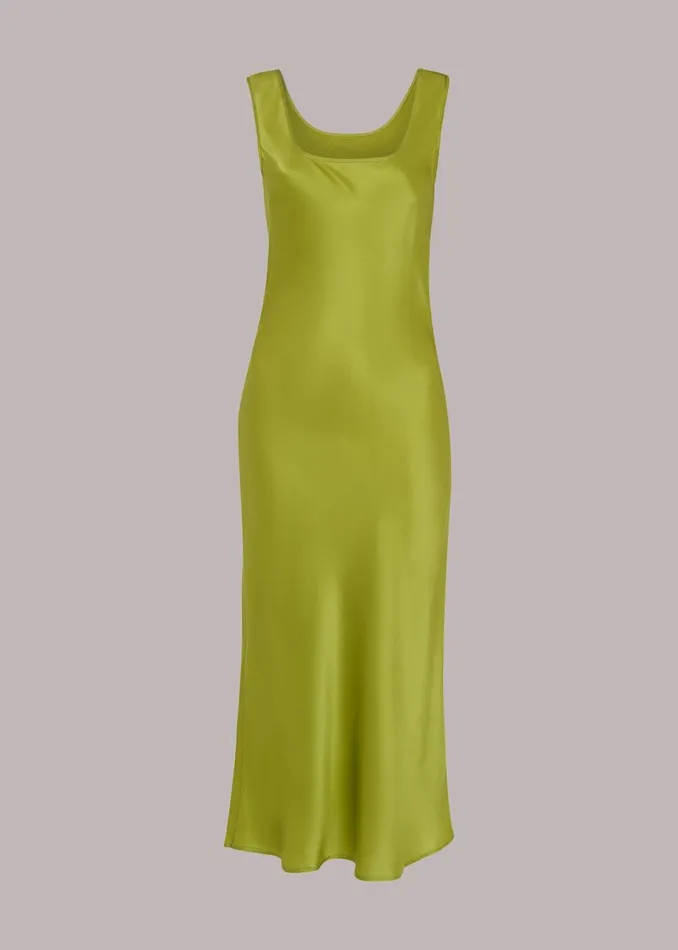 Women Dresses Whistles Green Hai Slip Dress