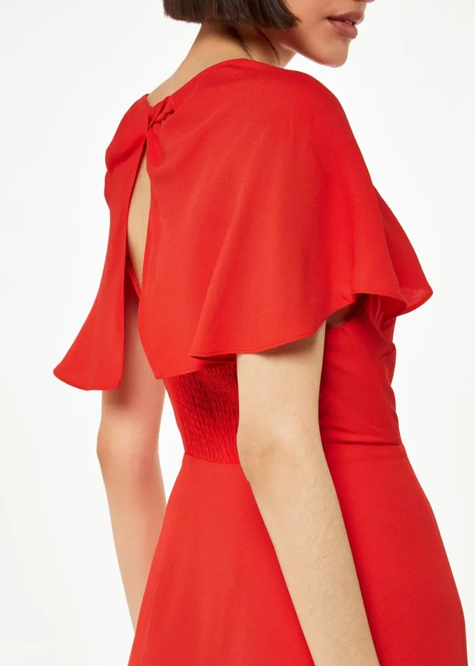 Women Dresses Whistles Red Annabelle Cape Sleeve Dress