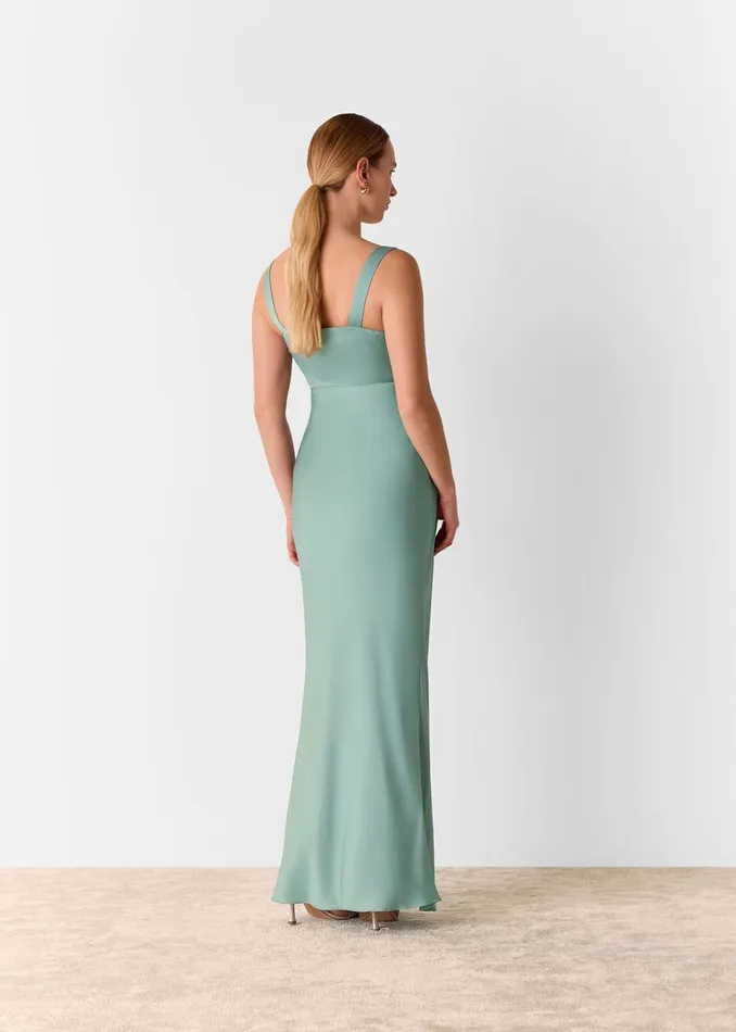Women Dresses Whistles Sage Green Thea Cowl Satin Maxi Dress